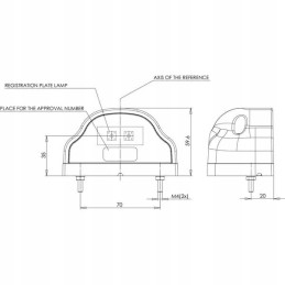 LED valstybinio numerio lempa 2 m