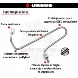 Įpurškimo vamzdis 1 cyl mf4 originalus Ursus