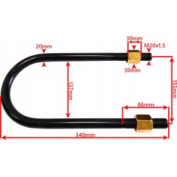 Tvirtas ubolt spaustukas 20 mm hl hw priekabos