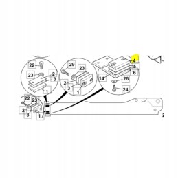 Teleskopo prailginimo stiklelis 22 mm storio jcb 527 58 532 533 105 535 140 160 00991