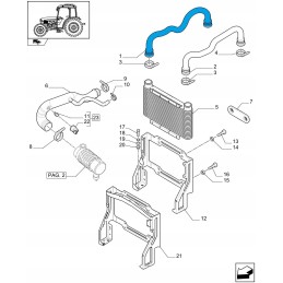 New Holland Case St. Oro filtro standus vamzdis