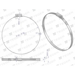 Tvirtinimo juosta 60 80 sliekinis gnybtas W2 plieninis