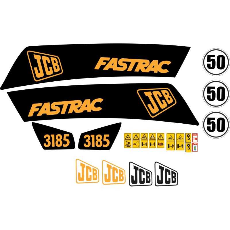 JCB Fastrac 3185 traktoriaus laminuoti lipdukai