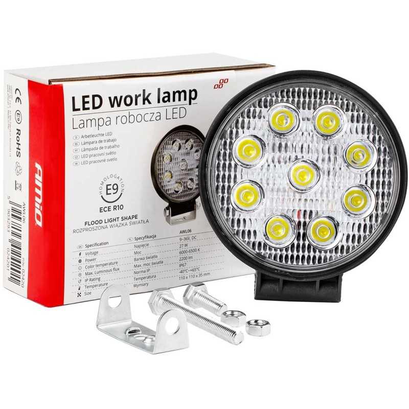 Halogeninis prožektorius darbo lempa 9x LED 12 24v 110mm