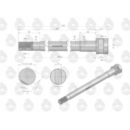 Kairysis stabdžių velenas C 330 originalus Ursus