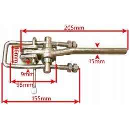 Šoninė spyna, liežuvėlis, kairės pusės segtukas, d35 d47