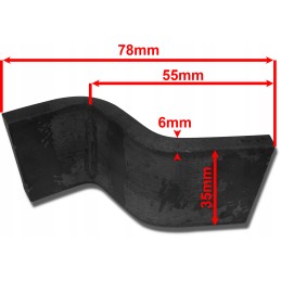 Šoninė spyna, liežuvėlis, kairės pusės segtukas, d35 d47