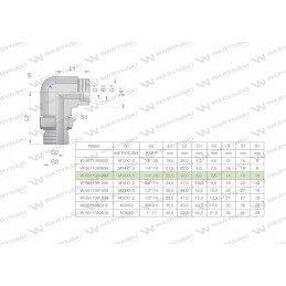 Hidro reguliuojama alkūnė bb m16x1 5 10l x 1 4 v.š