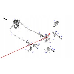 82770370 pneumatinės jungties dangtelis, raudonas