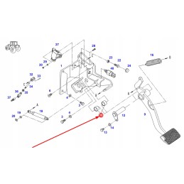 X609535100000 stabdžių ir sankabos pedalo įvorė
