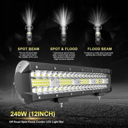 Darbo lempa 240w haloden 80 LED traktorius traktorius