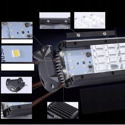LED panelinė halogeninė lempa 240w, skirta bizonų traktoriaus kombainui