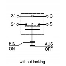 Šildymo mygtuko jungiklis, apvalus