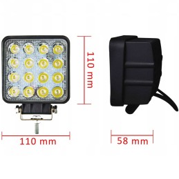 LED halogeninė darbo lempa 48w traktoriaus korpusas