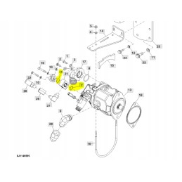Siurblio sandarinimo žiedas john deere 1010e 1050k 1070e t59014