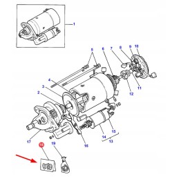 1887967m91 starterio remonto komplektas