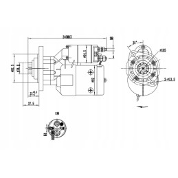 Deutz starteris su pavara 12v 2 7kw 9z