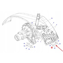 X830190055000 raudonas atšvaitas 180 x 40 x 50