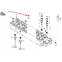 F716201210210 metalinis kaištis variklio galvutei