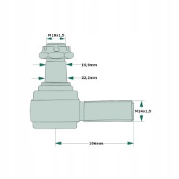 Skersinės vairo trauklės jungtis lp fiat ford korpusas