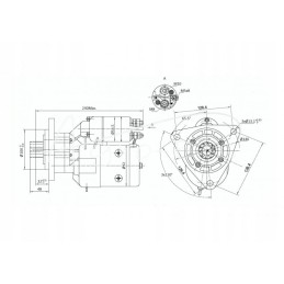 Starteris su magneton t25 mtz elmo reduktoriumi