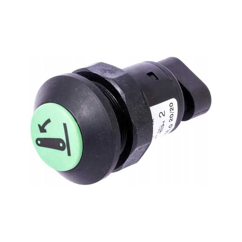 Apvalus žalias kėlimo mygtukas