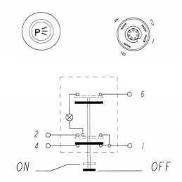 Okra stovėjimo šviesos mygtuko jungiklis