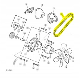 Generatoriaus trapecinis diržas john deere 1750 r73784