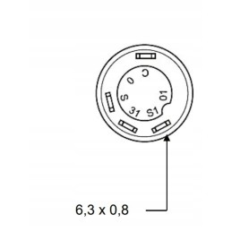 Kardaninio veleno mygtuko jungiklis, apvalus, geltonas