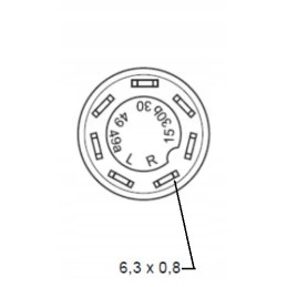 Apvalus avarinės šviesos mygtukas