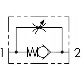 Hidraulinis atbulinis vožtuvas 1 pusėje 3 8 30l