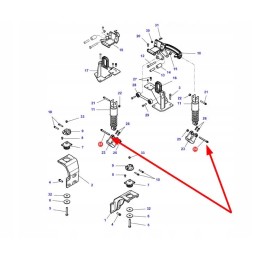 3016169x1 kabinos amortizatoriaus varžtas m14 x 130