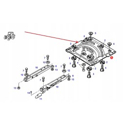 F716501030070 operatoriaus sėdynės sukimosi plokštė