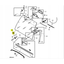 John deere priekinio stiklo sandariklis vg12294
