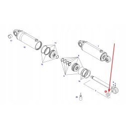X609535400000 galinės pakabos stūmoklio koto įvorė