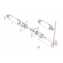 X609535400000 galinės pakabos stūmoklio koto įvorė