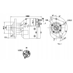 New Holland starteris su pavara 12v 3 0kw 10
