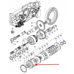 3384524m1 priekinės pavaros sankabos O žiedas