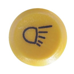 Apvalus mygtukas, skirtas darbo lempoms