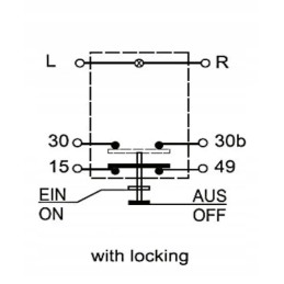 Apvalus mygtukas, skirtas darbo lempoms