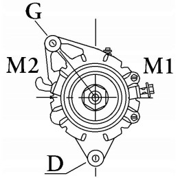 Generatorius hc cargo 111355 komatsu jcb 14v 65a