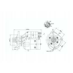 Starteris su magnetono korpuso mf reduktoriumi