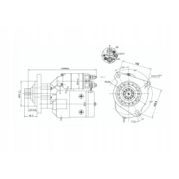 Starteris su reduktoriumi mf3massey ferguson c360 3p