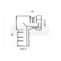 Kampinis pajungimas ed ba m22x1 5 m22x1 5 hidrolideris