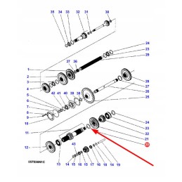 195500m1 pavarų dėžės veleno žiedas