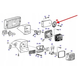 X830190060000 raudonas apvalus atšvaitas