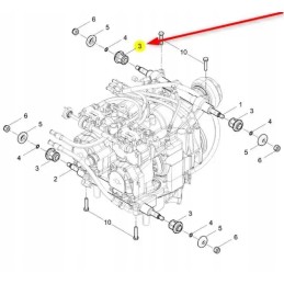 H218pb0101011 pavarų dėžės tvirtinimo įvorė