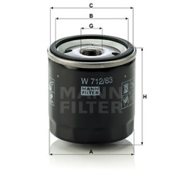 Mann mini alyvos filtras mini r50 r53