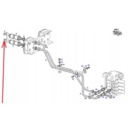 199961900070 raudonas įdėklas, hidrauliniai lizdai