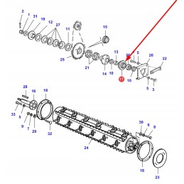 La321140350 pelų keltuvo būgno stebulė